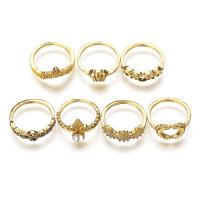 Ring Set, Zinc Alloy, plated, 7 pieces & for woman 