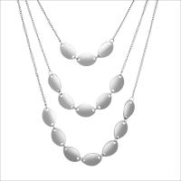 Multi слой ожерелье, цинковый сплав, плакирован серебром, Женский, продается Strand
