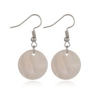 Freshwater Shell Earring, plated, for woman, 17mm 