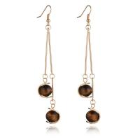Zinc Alloy Drop Earring, gold color plated, for woman 