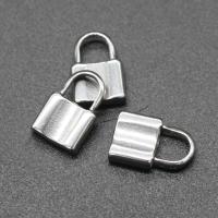 Stainless Steel Jewelry Charm, Lock, plated, DIY, silver color 