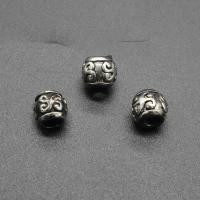 Stainless Steel Large Hole Beads, plated, DIY, silver color, 8*9mm Approx 5mm 