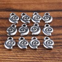 Bijoux pendentifs en Zinc alliage , alliage de zinc, escargot, Placage, Vintage & DIY, argent, 7*12mm, Vendu par PC