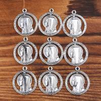 Zinc Alloy Pendant, Virgin Mary, plated, vintage & DIY, silver color, 21*24mm 