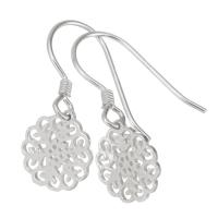 Sterling Silver Drop Earring, Mixed Material, plated & for woman & hollow, 23mm 