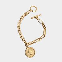 Edelstahl Charm Armband, für Frau, keine, Länge:7.086 ZollInch, verkauft von Strang