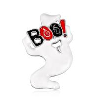 Zinc Alloy Jewelry Brooch, plated, for woman, white 