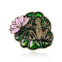 Zinc Alloy Jewelry Brooch, plated, for woman, green 