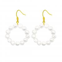 Kunststoff Perle Zink Legierung Ohrring, Kunststoff Perlen, Tragbar & Modeschmuck, keine, 8mm, verkauft von Paar