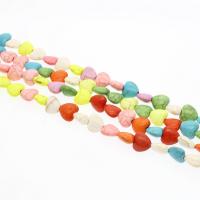 Dyed Natural Turquoise Beads, Synthetic Turquoise, Heart, polished, DIY, mixed colors 