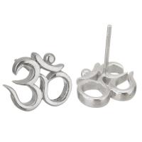 Sterling Silver Stud Earring, Mixed Material, plated & for woman & hollow 0.5mm 