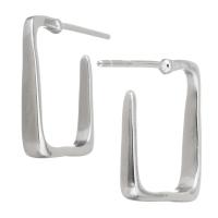 Sterling Silver Stud Earring, Mixed Material, plated & for woman 0.5mm 