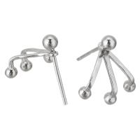 Sterling Silver Stud Earring, Mixed Material, plated & for woman 0.5mm 