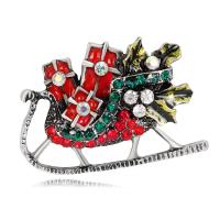 Bijoux broche en Zinc alliage , alliage de zinc, Conception de Noël & bijoux de mode & avec strass, plus de couleurs à choisir, Vendu par PC