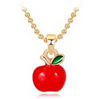 Zinc Alloy Jewelry Pendants, Apple, plated, fashion jewelry & for woman, red 