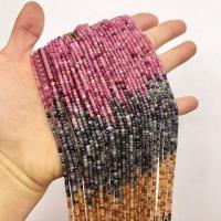 Natural Tourmaline Beads, Round, DIY & faceted, multi-colored, 3mm 