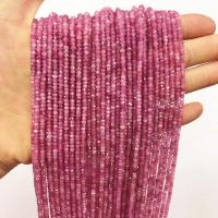 Natural Tourmaline Beads, Abacus, DIY & faceted, pink, 3mm 