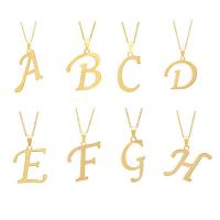 Titan Schmuck Halskette, Titanstahl, Alphabet-Buchstabe, plattiert, unisex & verschiedene Stile für Wahl, keine, Länge:ca. 17.71 ZollInch, verkauft von Strang