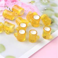Resin Jewelry Pendant, Cup, DIY, yellow, 12*14*9mm 