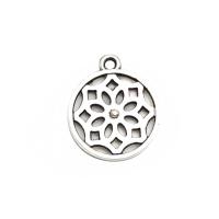 Zinc Alloy Jewelry Pendants, Round, plated, hollow Approx 1.5mm 