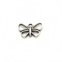 Zinc Alloy Jewelry Pendants, Butterfly, plated, hollow 