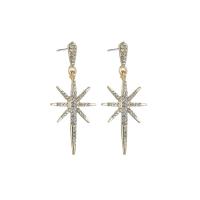 Zinc Alloy Drop Earring, with 925 Sterling Silver, plated, for woman & with rhinestone 50mm 