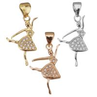 Cubic Zirconia Micro Pave Brass Pendant, plated, fashion jewelry & DIY & with cubic zirconia Approx 3.5mm 