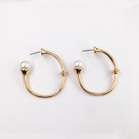 Zinc Alloy Stud Earring, fashion jewelry & for woman, gold, 45mm 