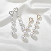 Zinc Alloy Rhinestone Drop Earring, with 925 Sterling Silver, plated, for woman & with rhinestone 