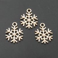 Zinc Alloy Jewelry Pendants, with pearl, Snowflake, plated, DIY, golden, 15*15*2mm Approx 2mm 