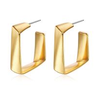 Zinc Alloy Stud Earring, gold color plated, for woman 