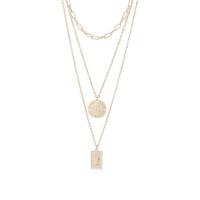 Fashion Multi Layer Necklace, Zinc Alloy, fashion jewelry & multilayer, gold, 40cm 
