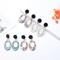 Boucle d'oreille de goutte acrylique, alliage de zinc, avec Acrylique, bijoux de mode, plus de couleurs à choisir Vendu par paire