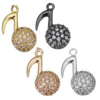 Cubic Zirconia Micro Pave Brass Pendant, plated, fashion jewelry & DIY & with cubic zirconia Approx 1.5mm 