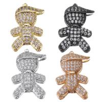 Cubic Zirconia Micro Pave Brass Pendant, plated, fashion jewelry & DIY & with cubic zirconia 