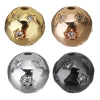 Perles zircon Micro Pave cubes, laiton, Placage, bijoux de mode & DIY & avec zircone cubique, plus de couleurs à choisir, 8mm Environ 1mm, Vendu par PC