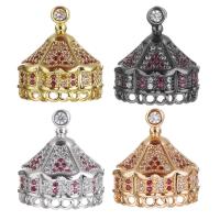 Brass Jewelry Bails, plated, fashion jewelry & DIY & with cubic zirconia Approx 