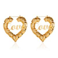 Zinc Alloy Hoop Earring, Heart, fashion jewelry & for woman 