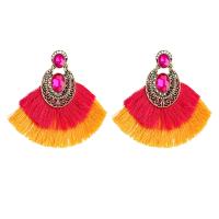 Fashion Tassel Earring, Alloy, plated, fashion jewelry & for woman 
