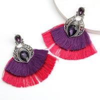 Fashion Tassel Earring, Alloy, plated, fashion jewelry & for woman 