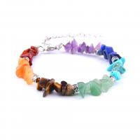 Gemstone Bracelets, with Zinc Alloy, polished, for woman, multi-colored, 5-8mm Approx 7.48 Inch 