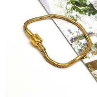 Stainless Steel Chain Bracelets, 316L Stainless Steel, gold color plated, Unisex Approx 7.08 Inch 