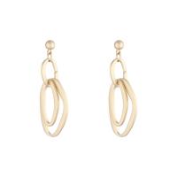 Brass Drop Earring, fashion jewelry & for woman, gold, 3.7cmX1.6cm 
