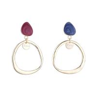 Brass Drop Earring, with Resin, fashion jewelry & for woman 5.8cmX3.9cm 