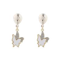 Zinc Alloy Drop Earring, with Acrylic, fashion jewelry & for woman, gold, 4.3cmX1.4cm 