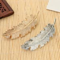 Hair Barrettes, Zinc Alloy, Feather, durable & fashion jewelry 