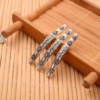 Zinc Alloy Curved Tube Beads, DIY, silver color 