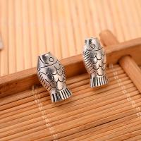 Zinc Alloy Jewelry Beads, Fish, fashion jewelry & DIY, silver color 