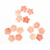 Carved Natural Coral Beads, Flower, DIY pink, 20mm 