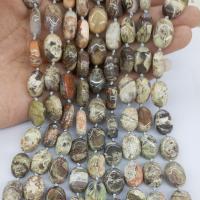 Natural Stone Beads, Flat Oval, polished, DIY, mixed colors, 7*12*18mm 